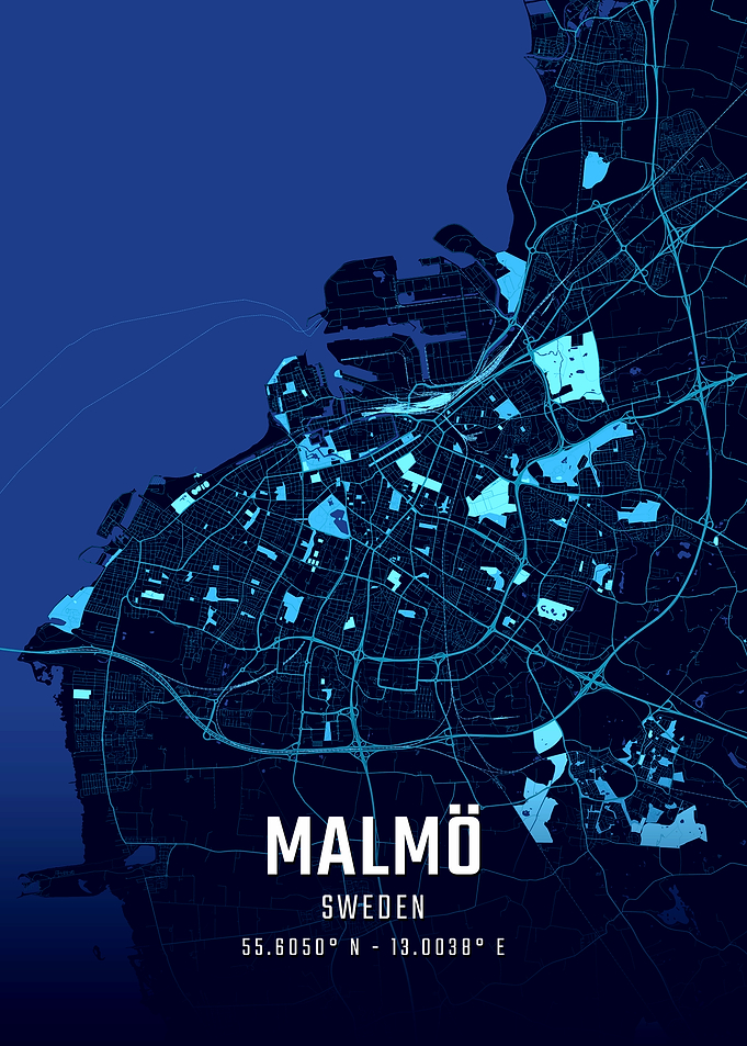 Malmö Midnight City Map