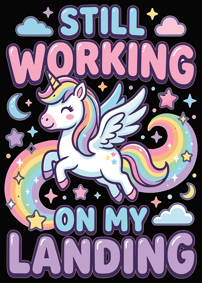 Still Working On My Landing Unicorn