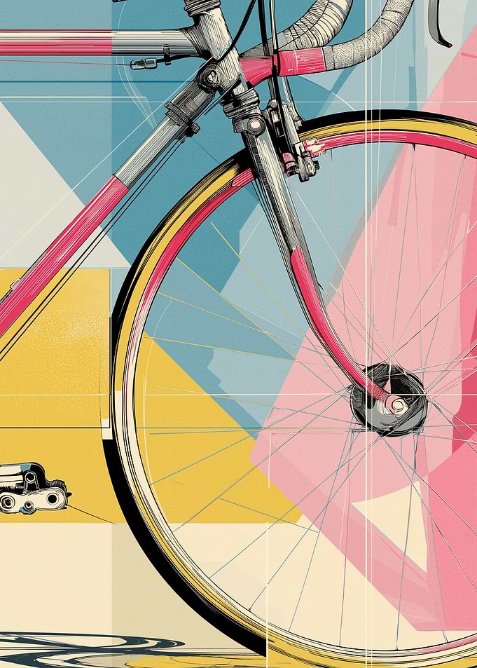 Close-up of a Vintage Bicycle Wheel
