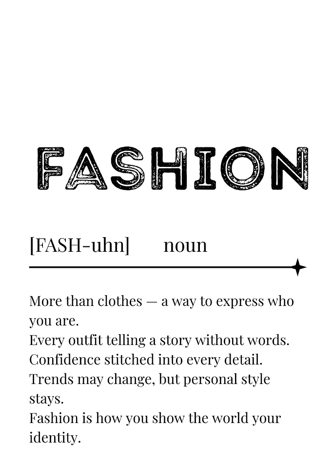 Fashion Definition Poster