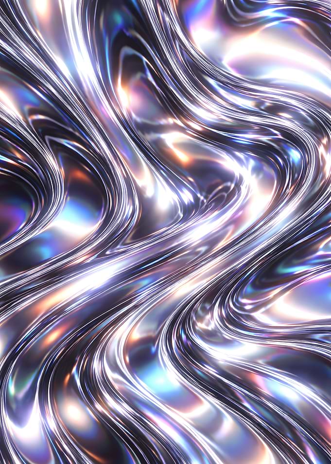 Iridescent Metallic Waves