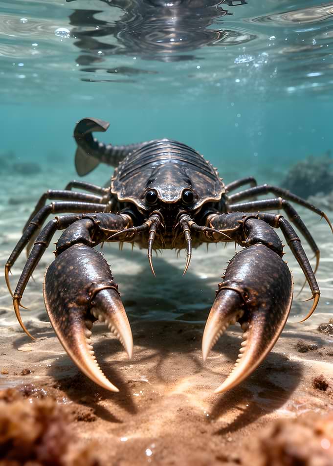 Scorpion Lobster Underwater