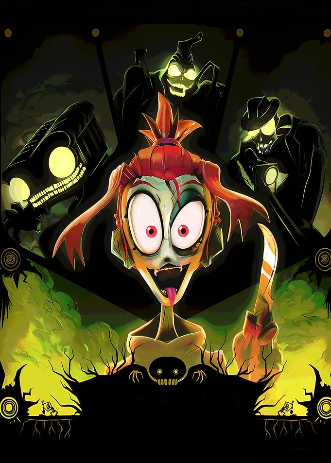 Creepy Cartoon Characters with Knife