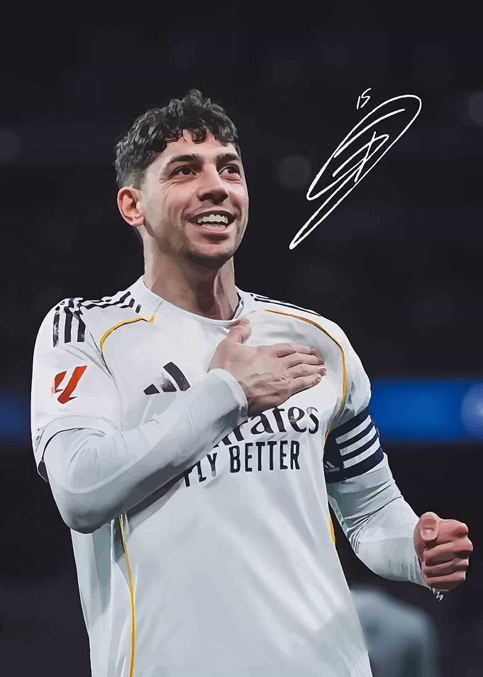 Federico Valverde celebrates goal