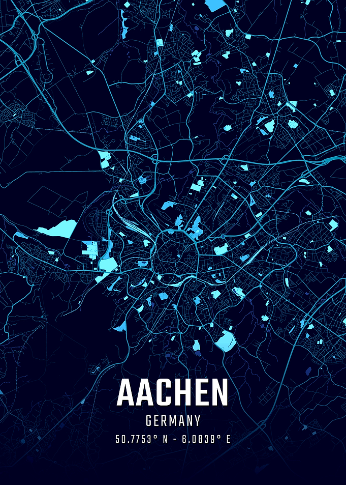 Aachen Midnight City Map