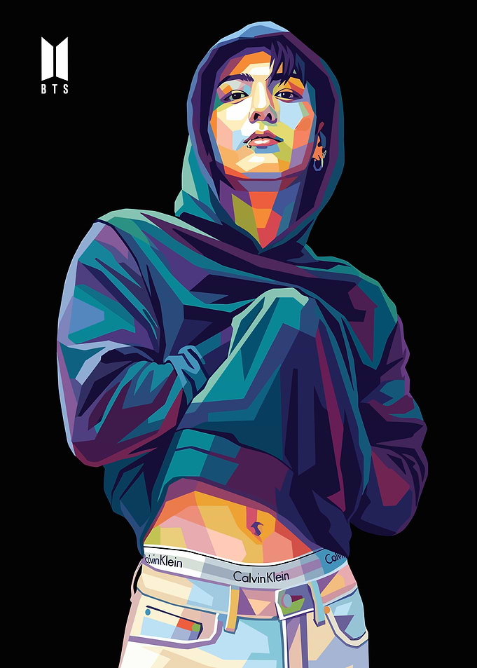 Jungkook in Pop Art Style