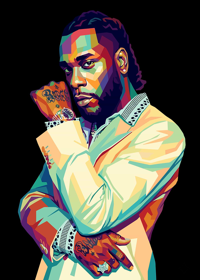 Burna Boy Pop Art Portrait
