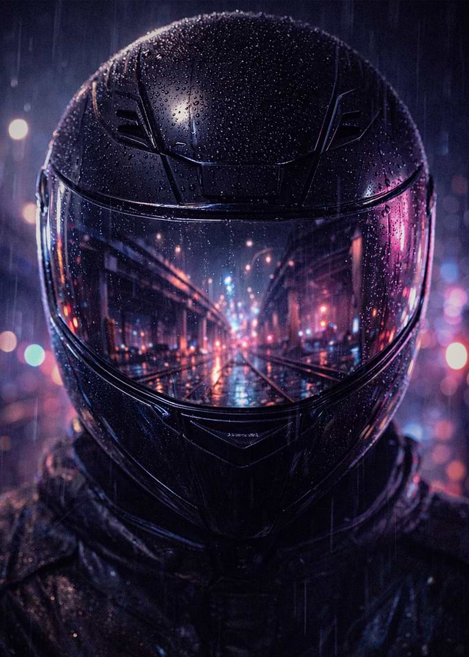 Neon Rider Reflection