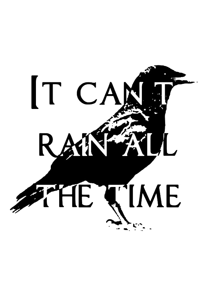 Crow with quote