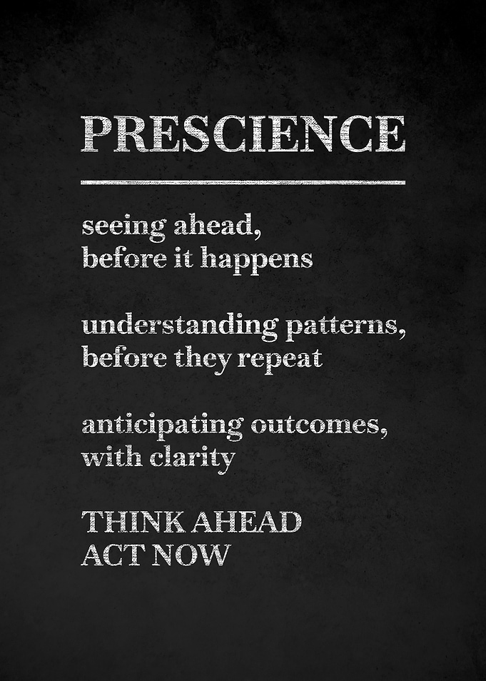 Prescience Definition Poster