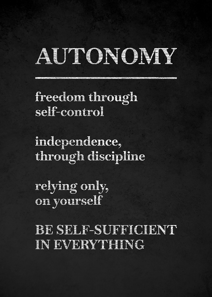 Autonomy Definition Poster