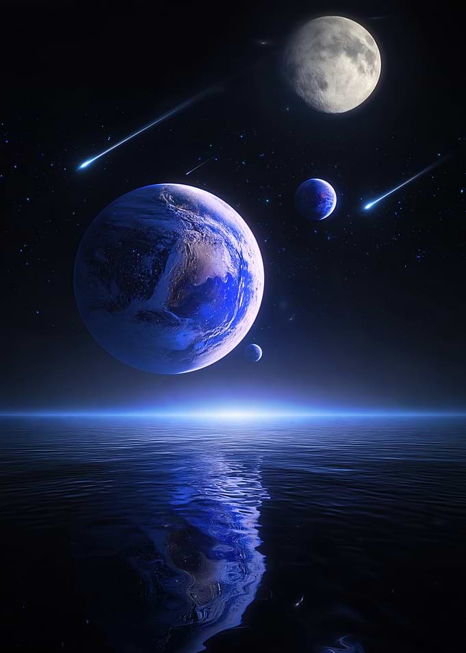 Cosmic Ocean Reflection