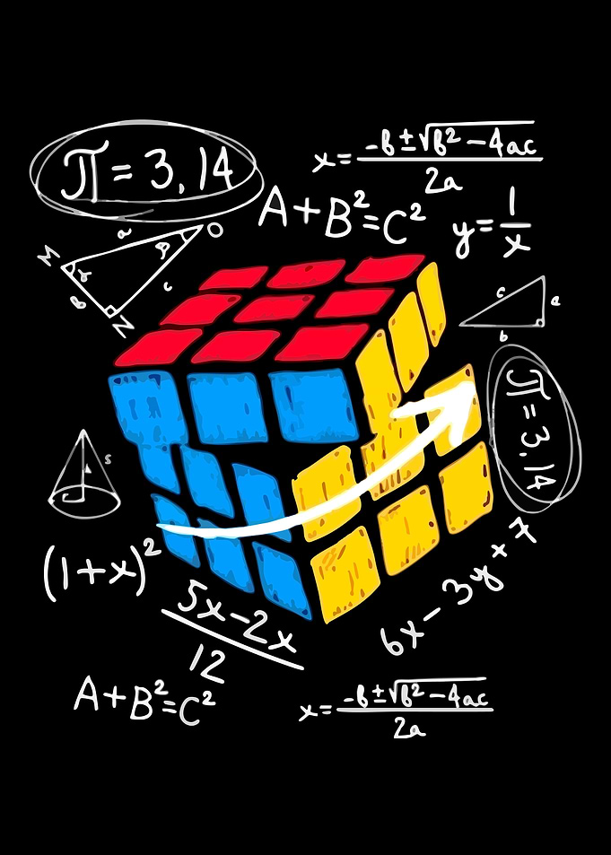 Rubik's Cube with Math Formulas