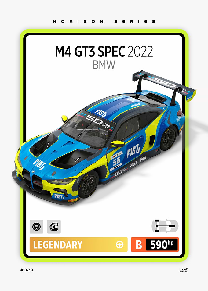 BMW M4 GT3 Spec 2022 Car Card
