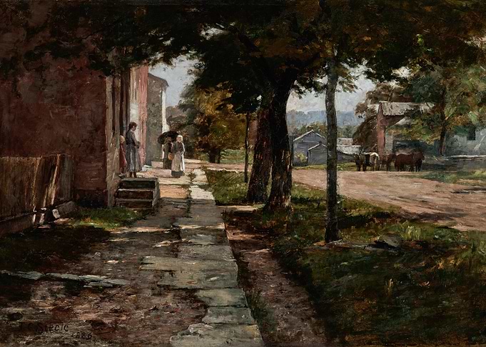 Rural Scene with Figures and Animals