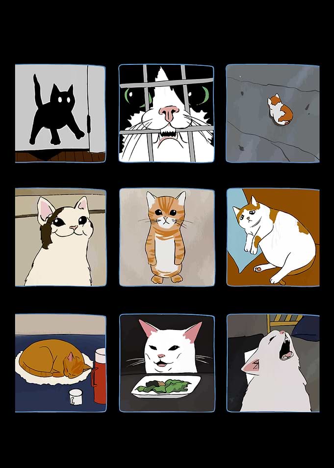 Meme Cats Collage