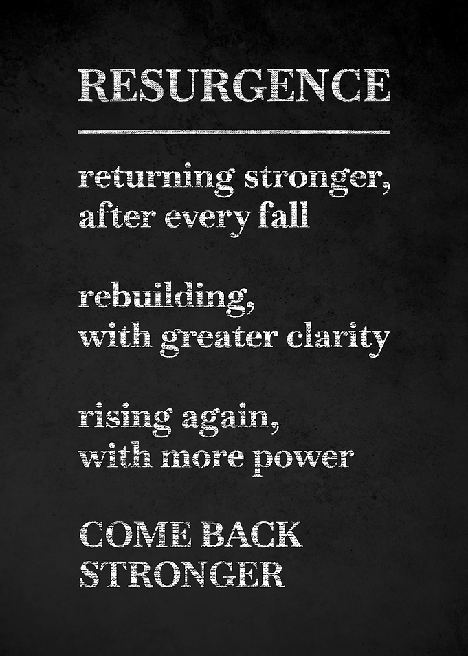Resurgence Inspirational Text Art