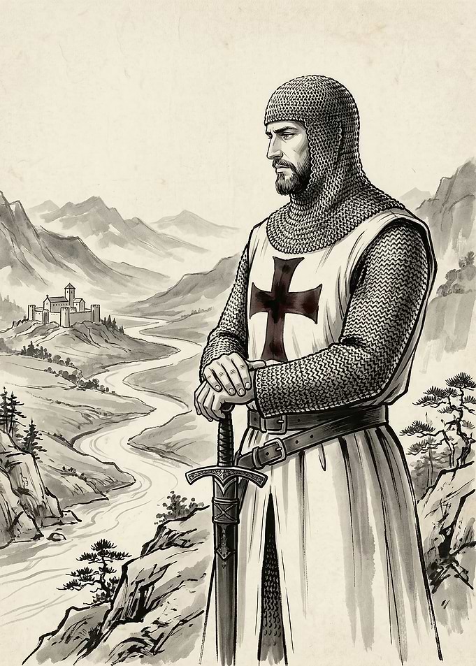 Knight in a Mountain Landscape