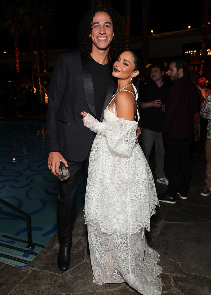 Vanessa Hudgens and Cole Tucker at an event