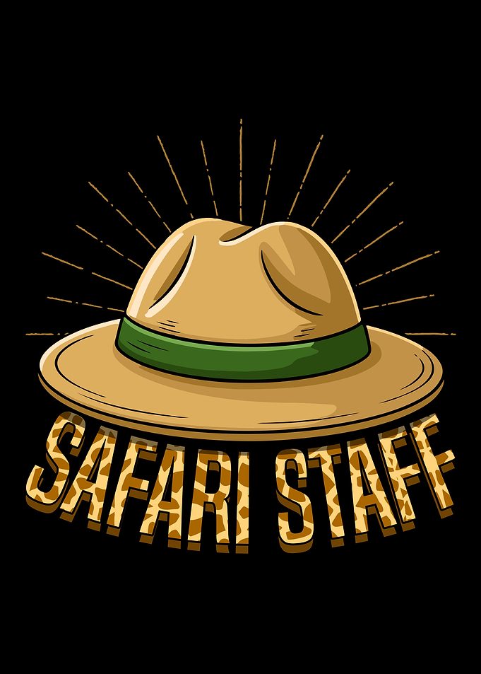 Safari Staff Hat and Text