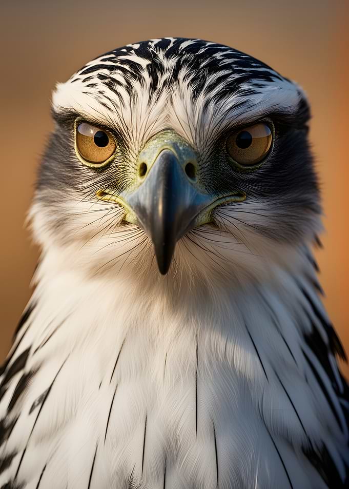 Close-up of a majestic eagle's face