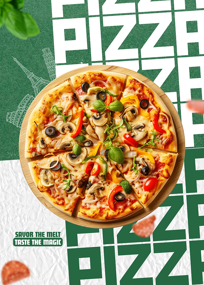 Fresh Veggie Pizza – Gourmet Italian Food Art