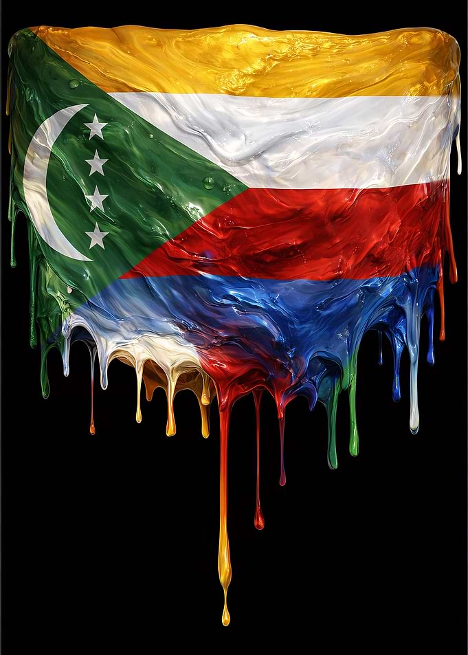 Dripping Comoros Flag