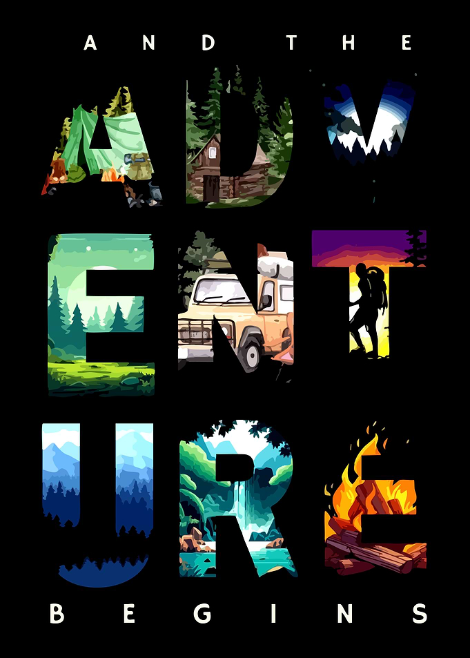 Adventure Begins Text Art