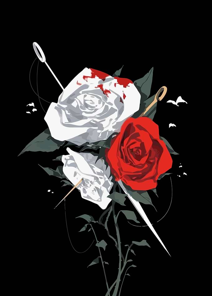 Roses with Needles and Thread