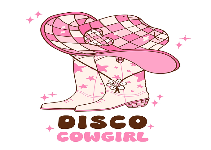Disco Cowgirl Hat and Boots