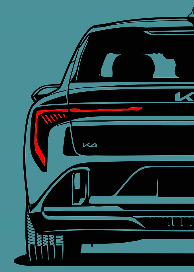Kia K4 Rear Design Illustration