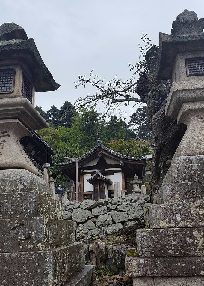 Stone Lanterns and Temple
