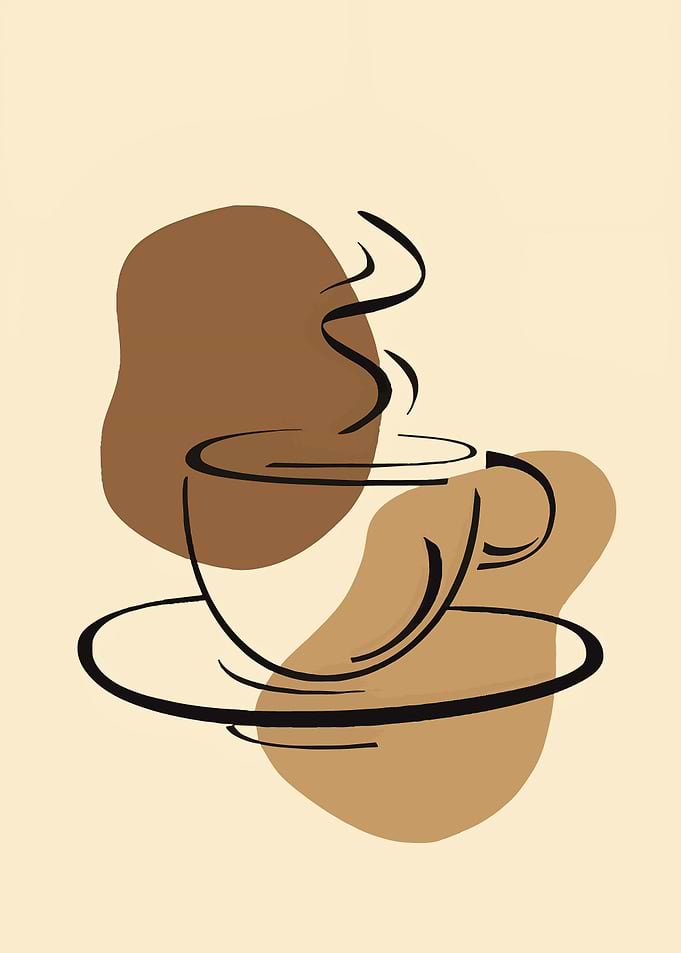 Abstract Coffee Cup Art