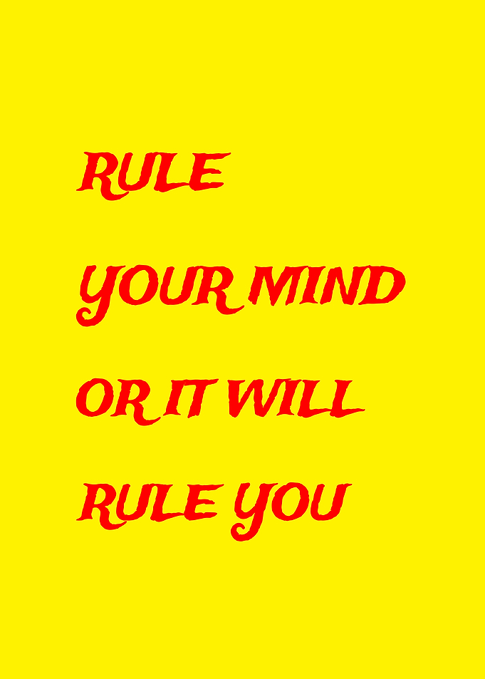 Rule Your Mind Motivational Text