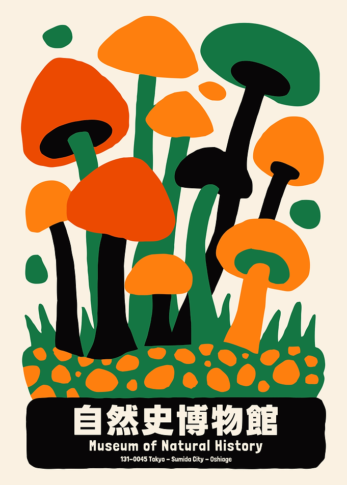 Tokyo Mushroom Wall Art