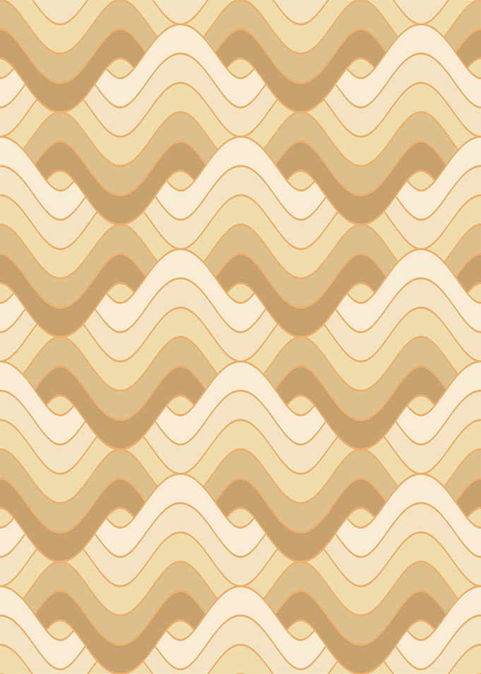 Wavy Geometric Pattern in Earth Tones