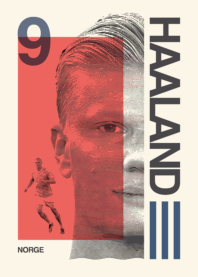 Haaland Football Poster