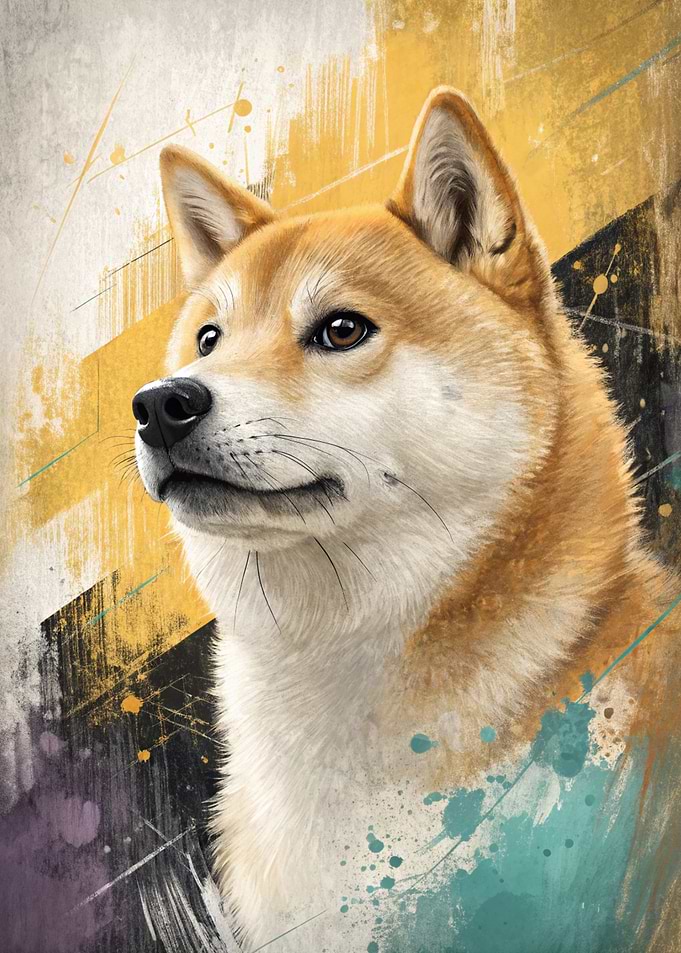Shiba Inu Dog Portrait
