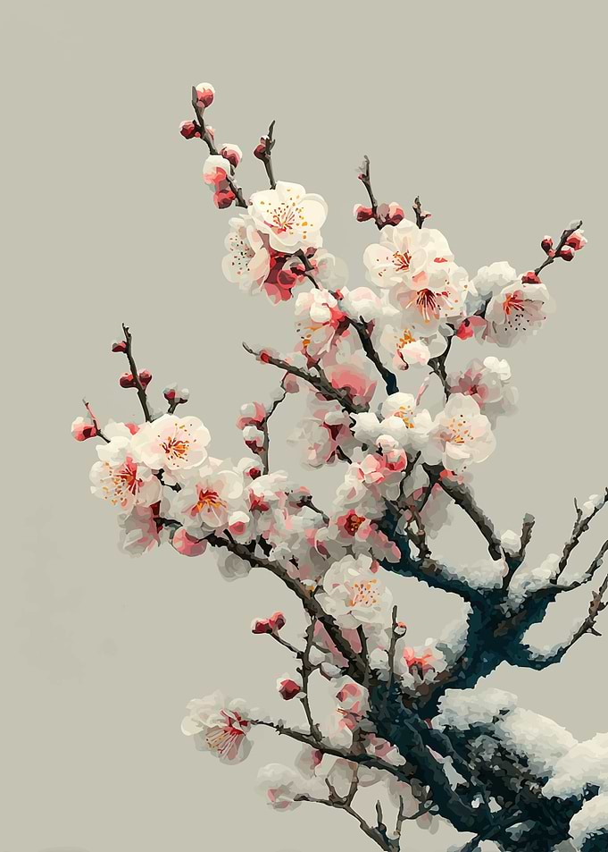 Snow-Covered Plum Blossoms