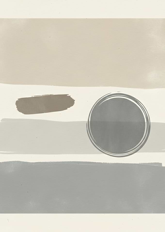 Abstract Brushstrokes and Circle