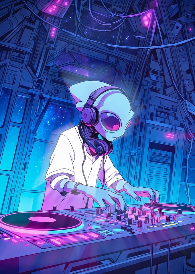Alien DJ in Space