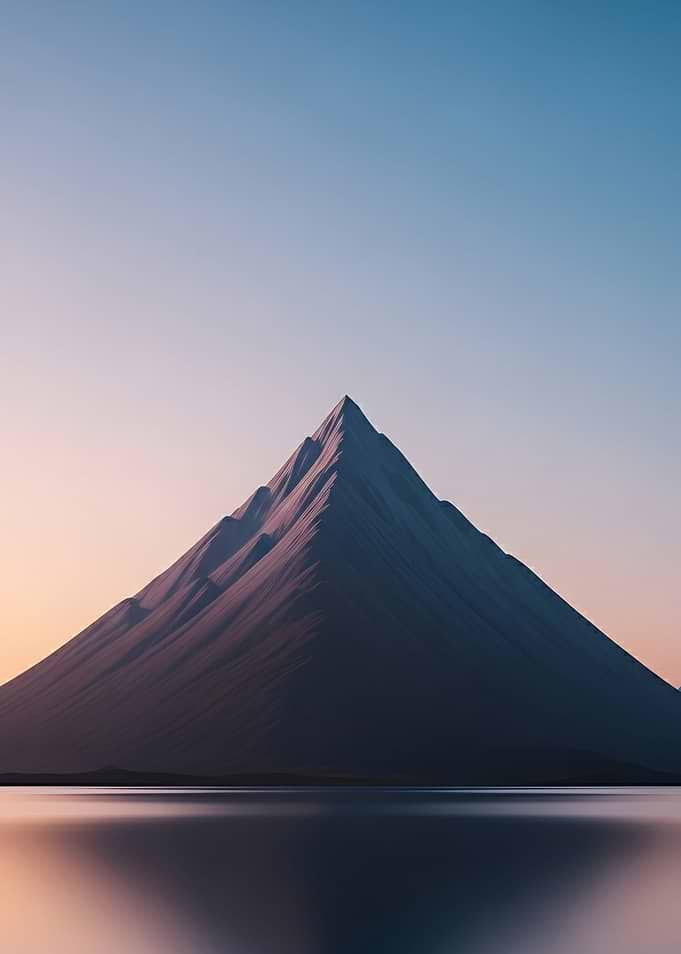 Serene Mountain Reflection at Sunset