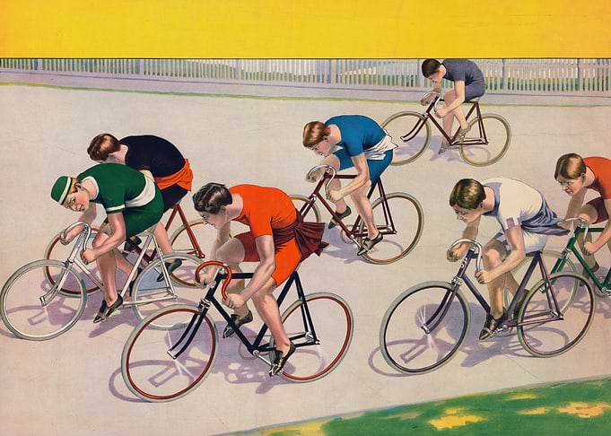 Vintage Bicycle Race on Track