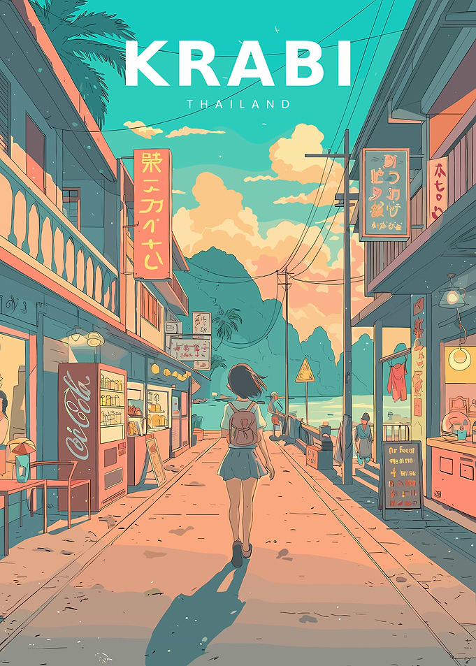 Anime girl in Krabi, Thailand