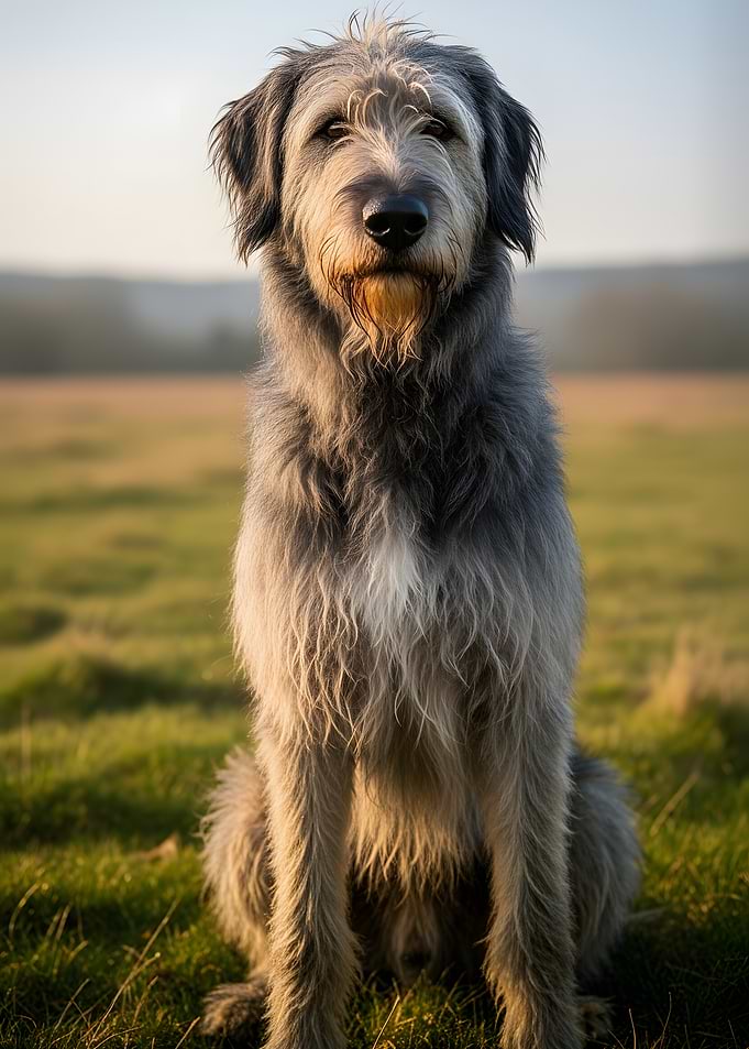 Irish Wolfhound in a Field