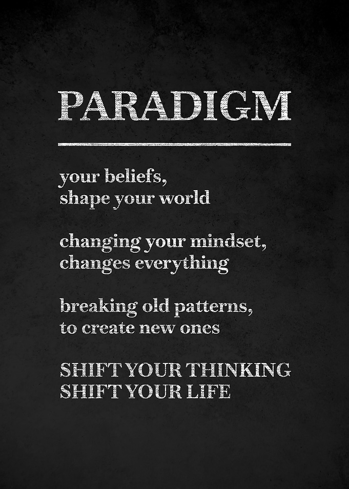 Paradigm Shift Inspirational Text Art