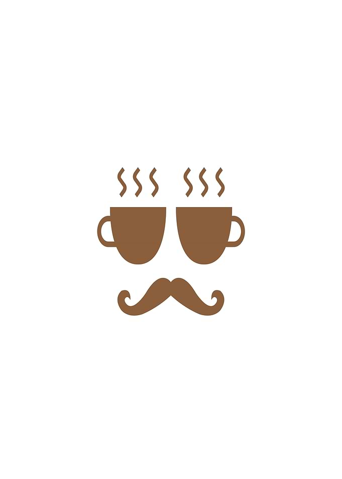 Coffee Cups Mustache Icon