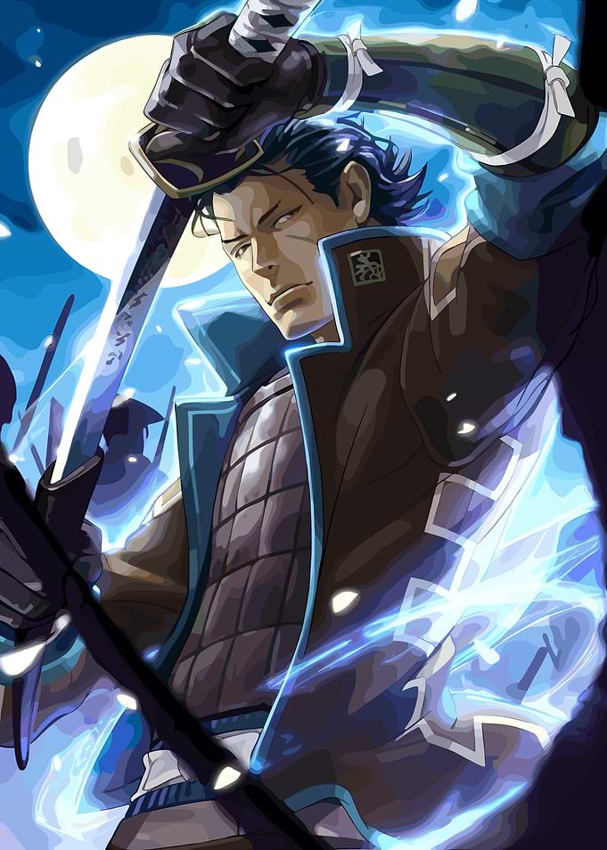 Samurai Warrior with Glowing Sword