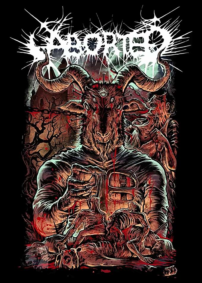 Demonic Goat Man with Victims