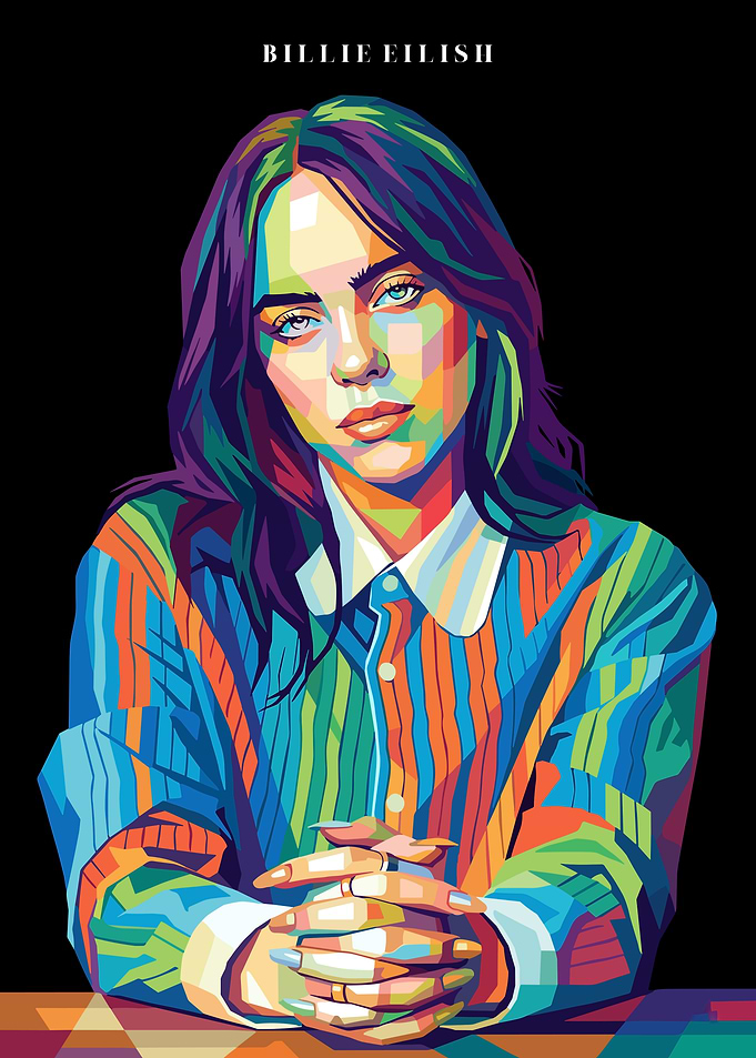 Billie Eilish Pop Art Portrait